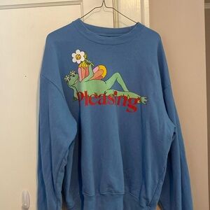 Blue pleasing sweatshirt